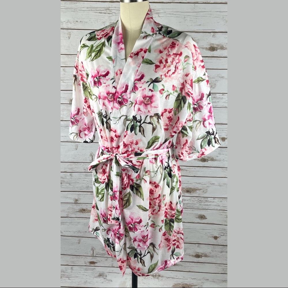 Show Me Your MuMu Floral 3/4 Length Sleeve Robe